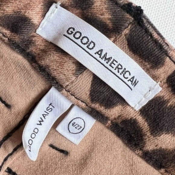 Good American High Rise Leopard Print Jeans Size 27 Size 4 Women’s - Picture 8 of 8